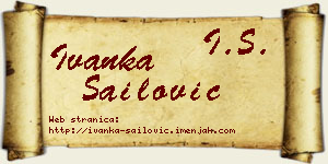 Ivanka Sailović vizit kartica